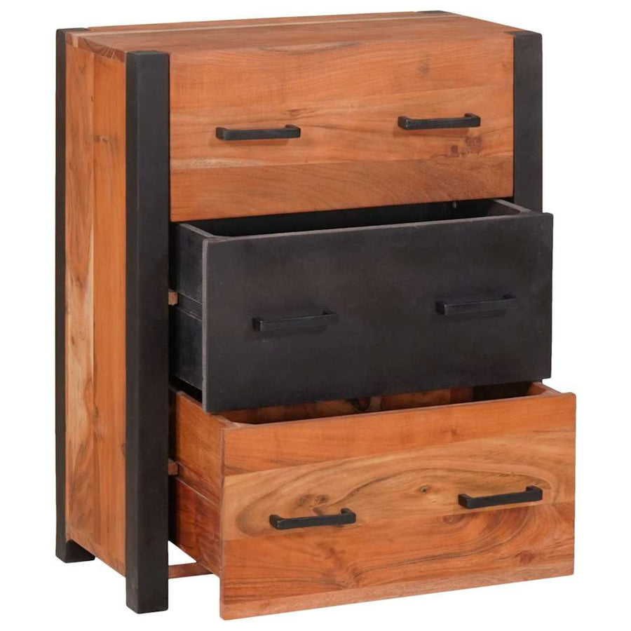 Dressoir 3 pcs Bruin 110 x 30 x 75 cm Massief Acaciahout