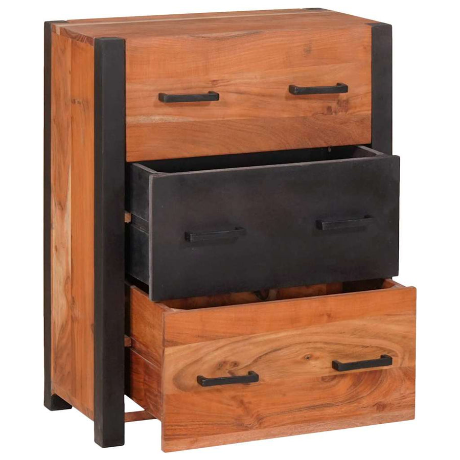Dressoir 3 pcs Bruin 55 x 30 x 75 cm Massief acaciahout