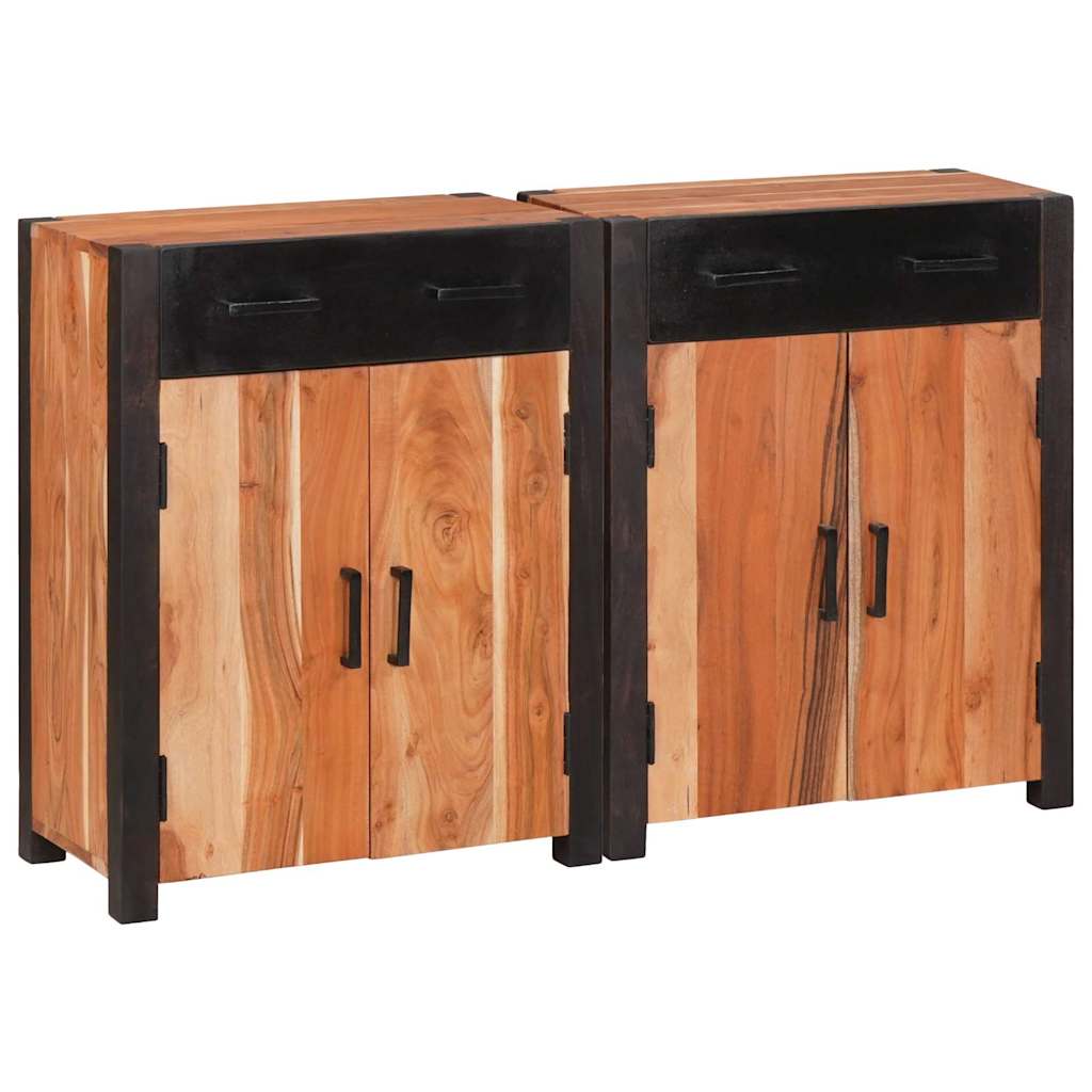 Dressoir 2 pcs Bruin 110 x 30 x 75 cm Massief acaciahout