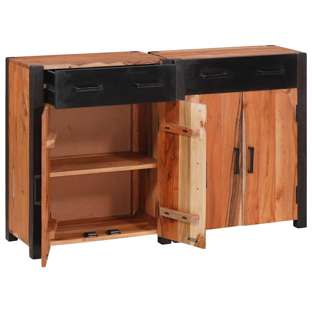 Dressoir 2 pcs Bruin 110 x 30 x 75 cm Massief acaciahout