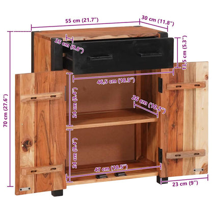 Dressoir 2 pcs Bruin 110 x 30 x 75 cm Massief acaciahout