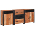 Dressoir massief acaciahout 165x30x75 cm bruin