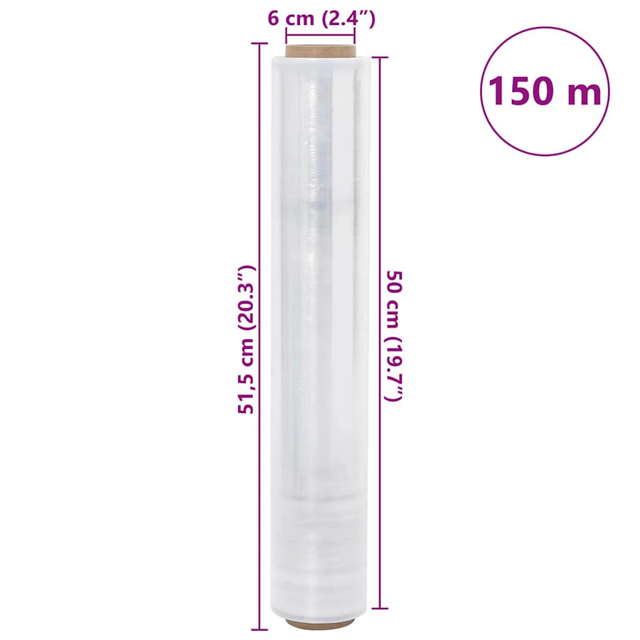 Stretchfilm 6 st transparant 17 μm 50 cm x 150 m