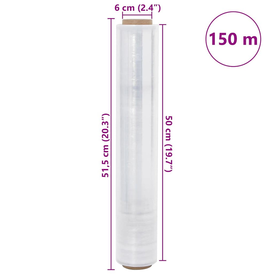 Stretchfilm 6 st transparant 30 μm 50 cm x 150 m