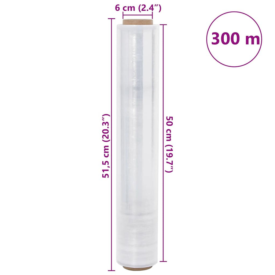 Stretchfilm 2 st transparant 20 μm 50 cm x 300 m