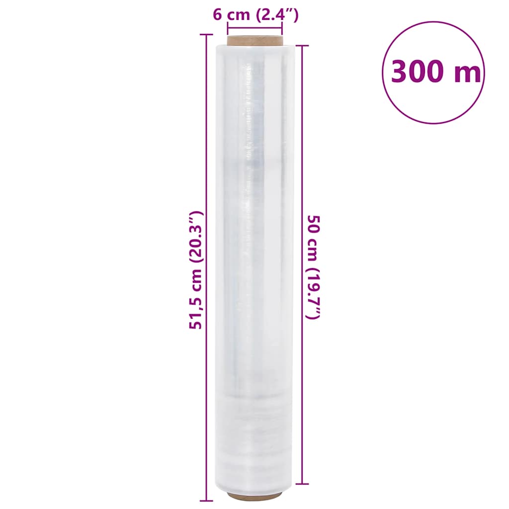 Stretchfilm 2 st transparant 23 μm 50 cm x 300 m