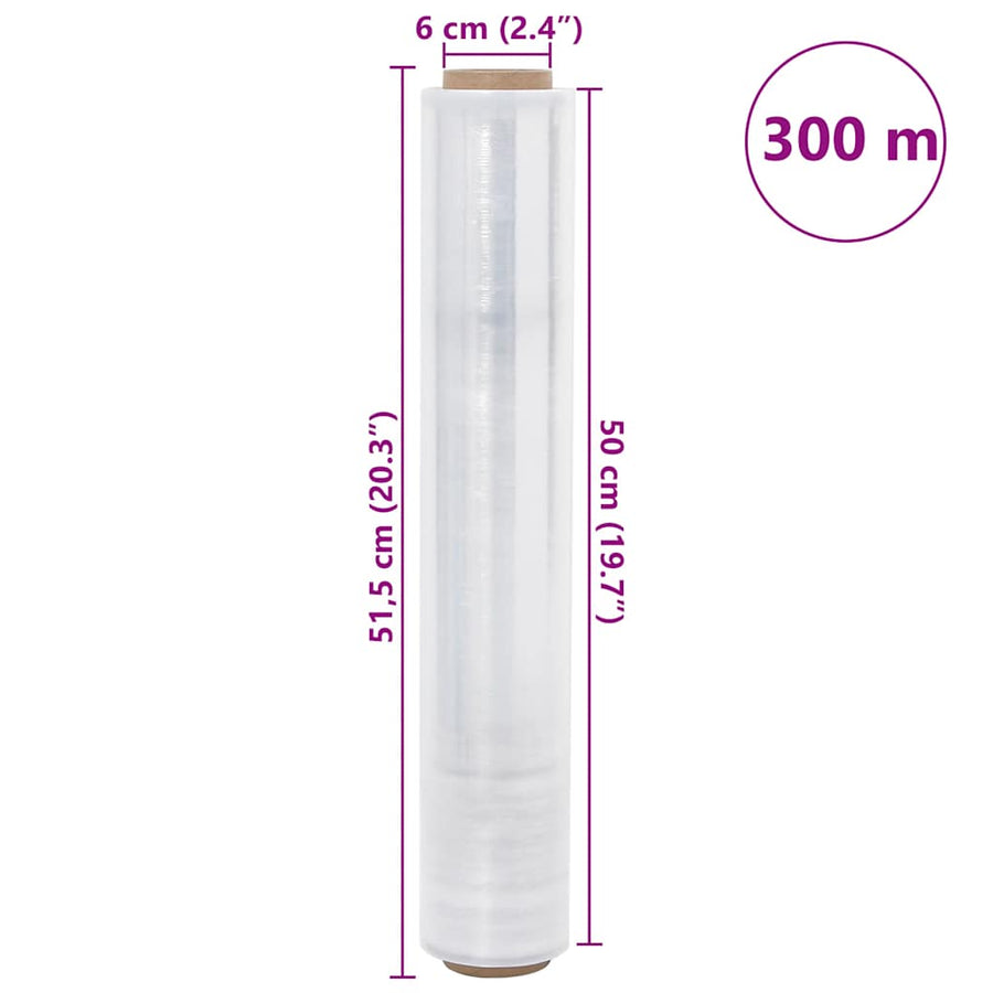 Stretchfilm 6 st transparant 23 μm 50 cm x 300 m
