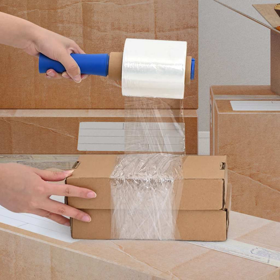 Stretchfilm met handvat 10 st transparant 23 μm 10 cm x 150 m