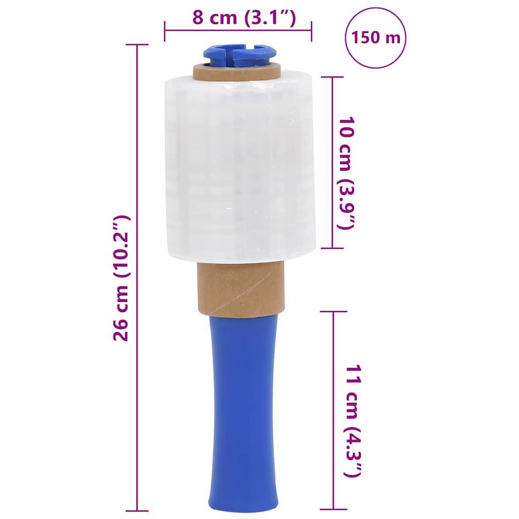 Stretchfolies 50 stuks transparant 23 µm 10 cm x 150 m