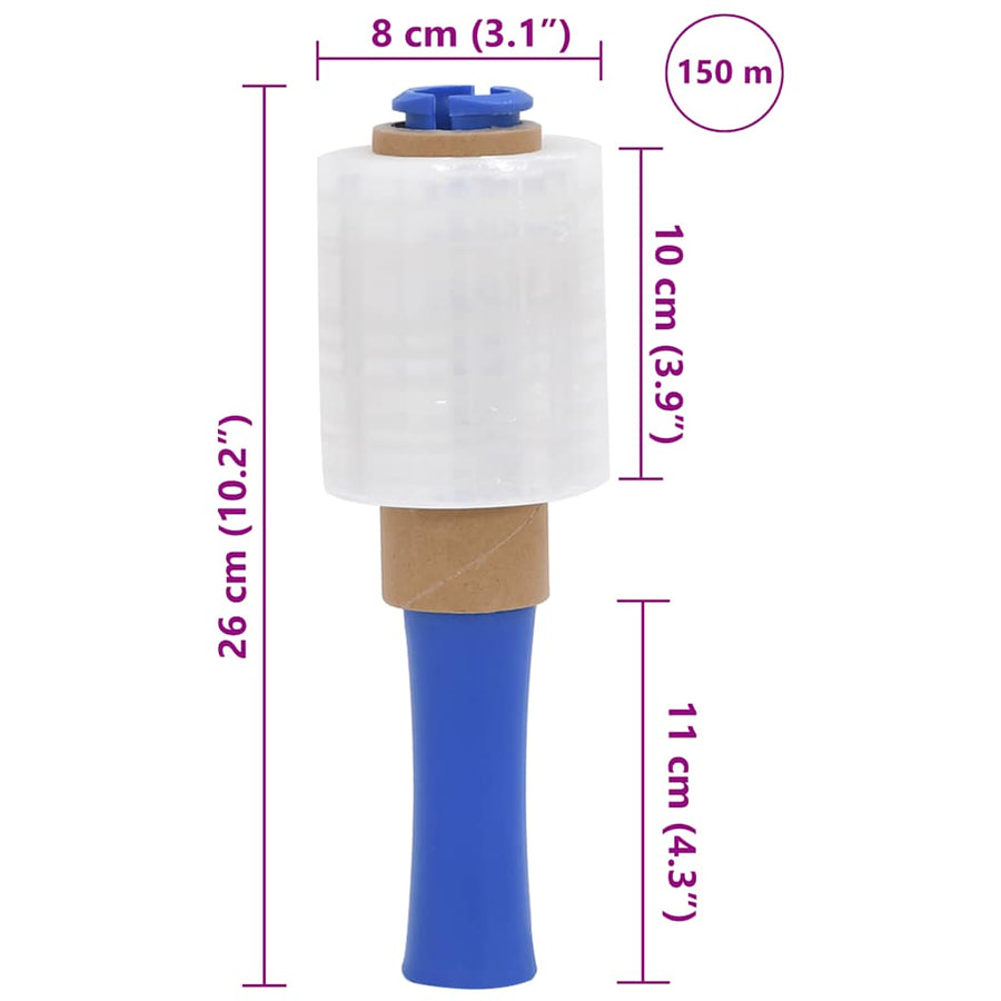 Stretchfolies 50 stuks transparant 23 µm 10 cm x 150 m