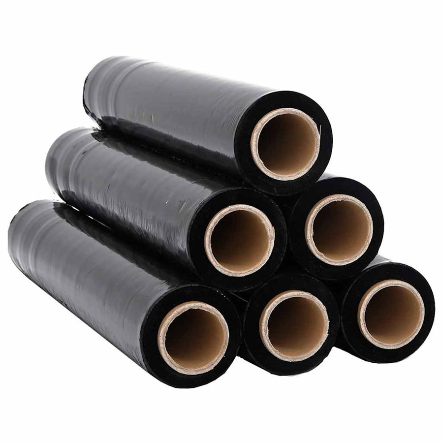 Stretchfilm 6 st 23 μm 50 cm x 150 m zwart