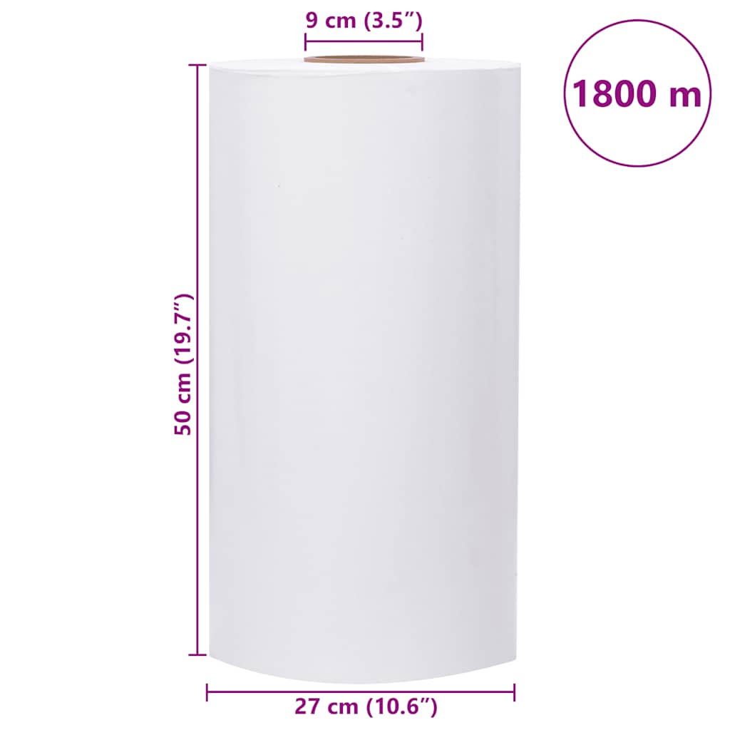 Agrarische stretchfilm 25 μm 50 cm x 1800 m wit