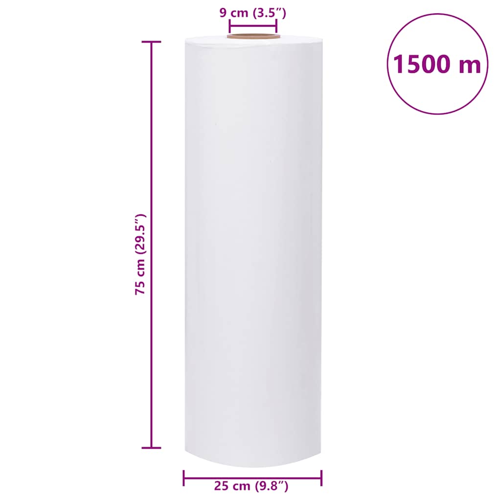 Agrarische stretchfilm 25 μm 75 cm x 1500 m wit