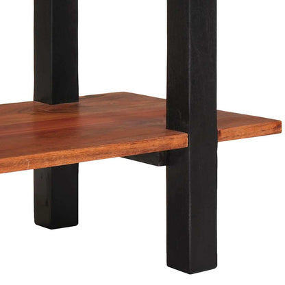 Wandtafel met plank met opslag Bruin en zwart 110 x 30 x 75 cm