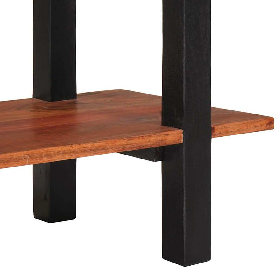 Wandtafel met plank met opslag Bruin en zwart 110 x 30 x 75 cm