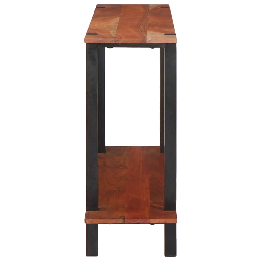 Wandtafel met plank met opslag Bruin en zwart 110 x 30 x 75 cm