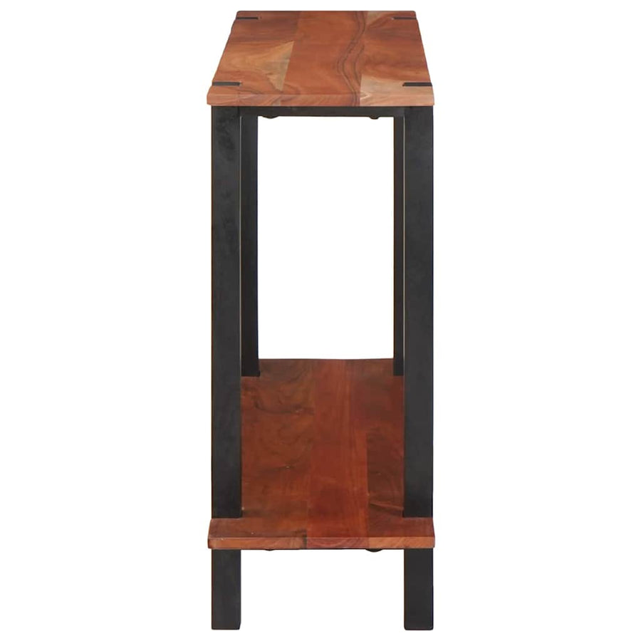 Wandtafel met plank met opslag Bruin en zwart 110 x 30 x 75 cm