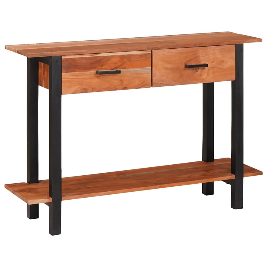 Wandtafel met lade Bruin 110 x 30 x 75 cm Massief acaciahout