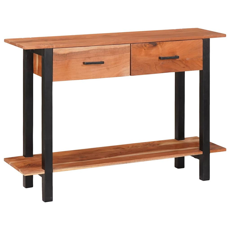 Wandtafel met lade Bruin 110 x 30 x 75 cm Massief acaciahout