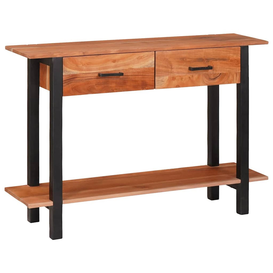 Wandtafel met lade Bruin 110 x 30 x 75 cm Massief acaciahout