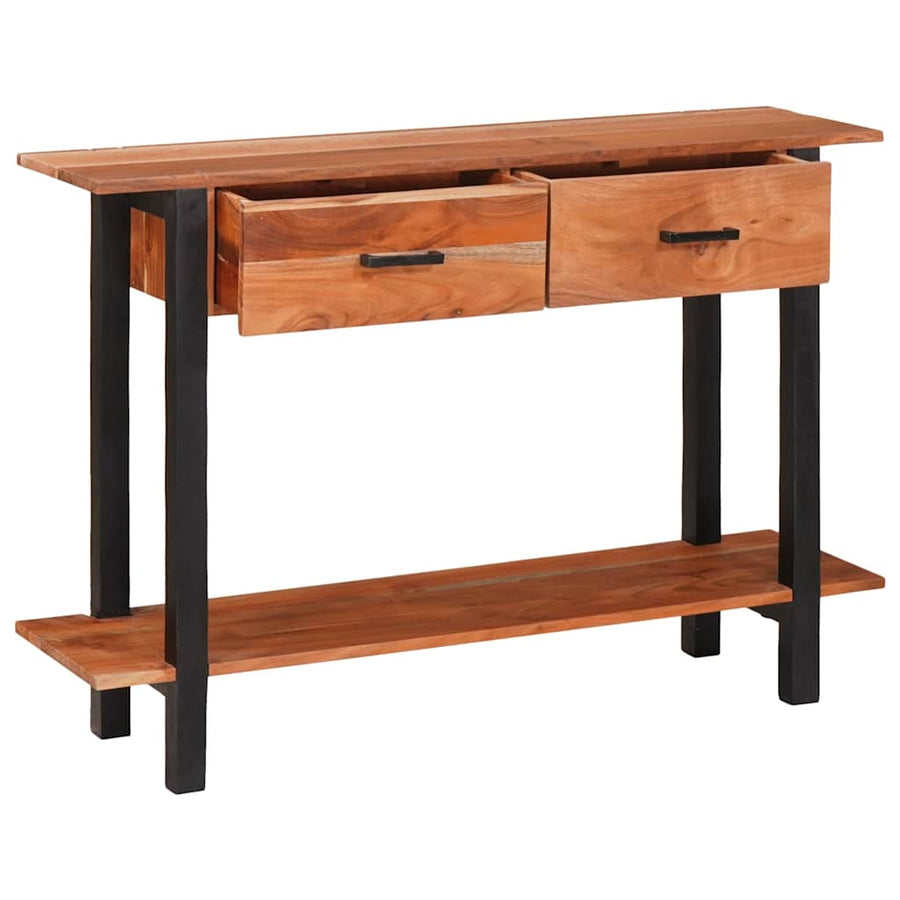 Wandtafel met lade Bruin 110 x 30 x 75 cm Massief acaciahout