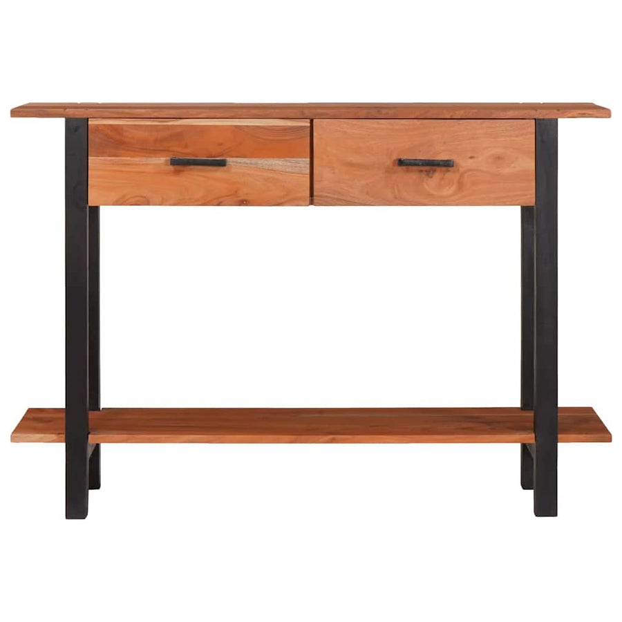 Wandtafel met lade Bruin 110 x 30 x 75 cm Massief acaciahout