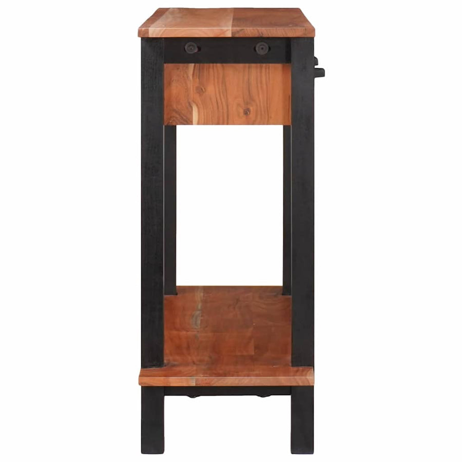 Wandtafel met lade Bruin 110 x 30 x 75 cm Massief acaciahout