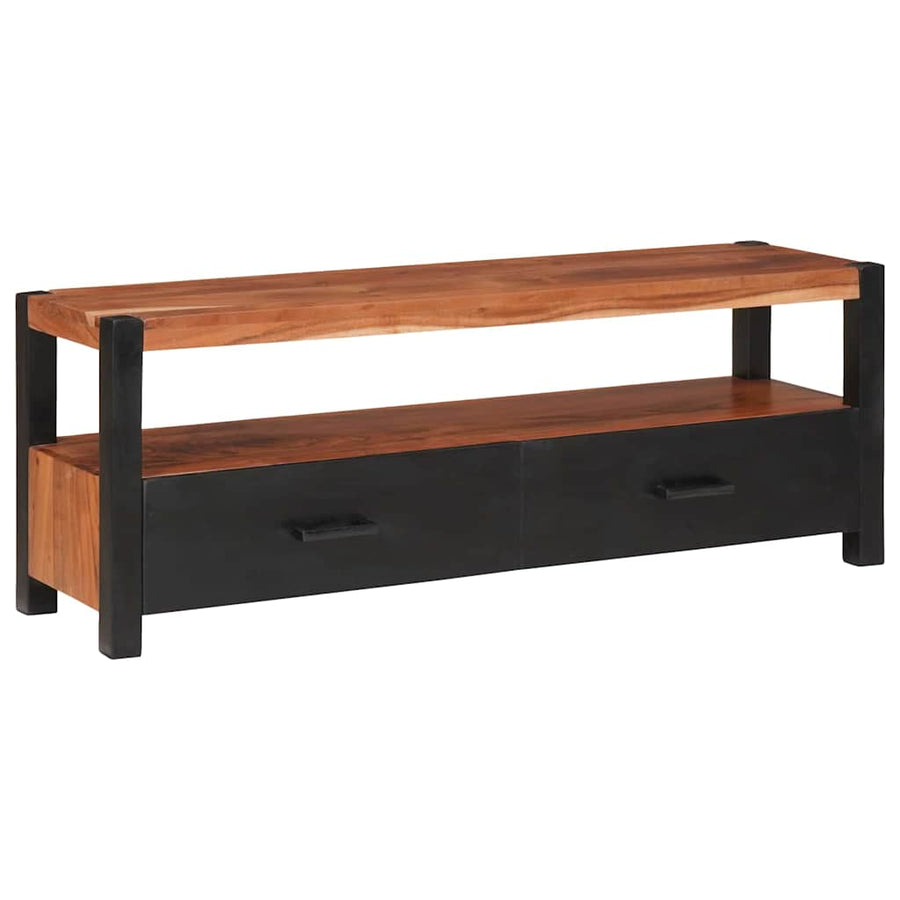 Mediakast met lade Bruin 110 x 30 x 40 cm Massief Acaciahout