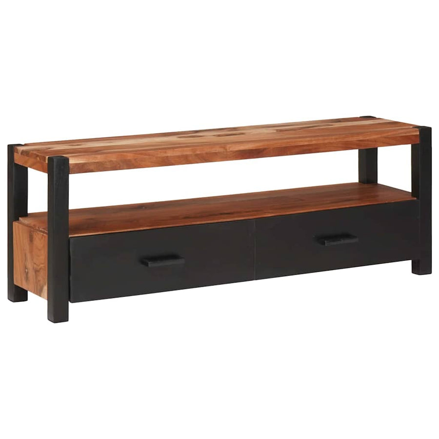 Mediakast met lade Bruin 110 x 30 x 40 cm Massief Acaciahout