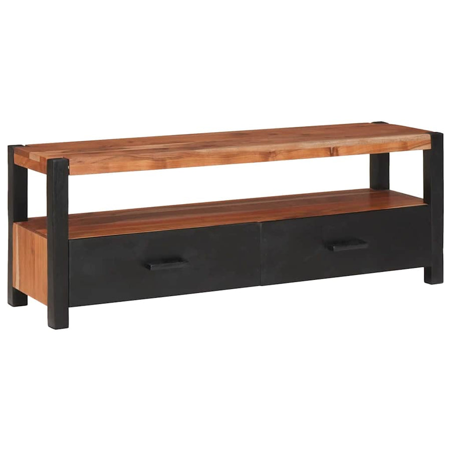 Mediakast met lade Bruin 110 x 30 x 40 cm Massief Acaciahout