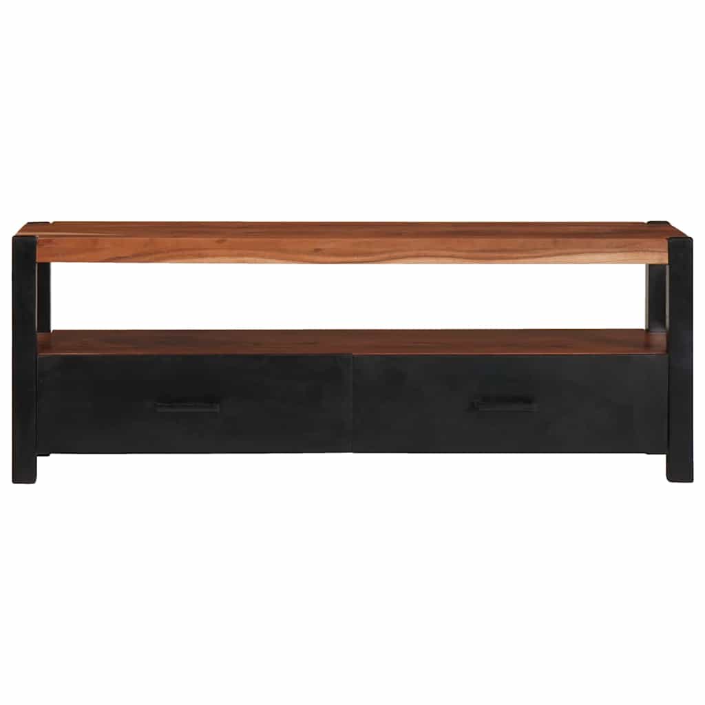 Mediakast met lade Bruin 110 x 30 x 40 cm Massief Acaciahout