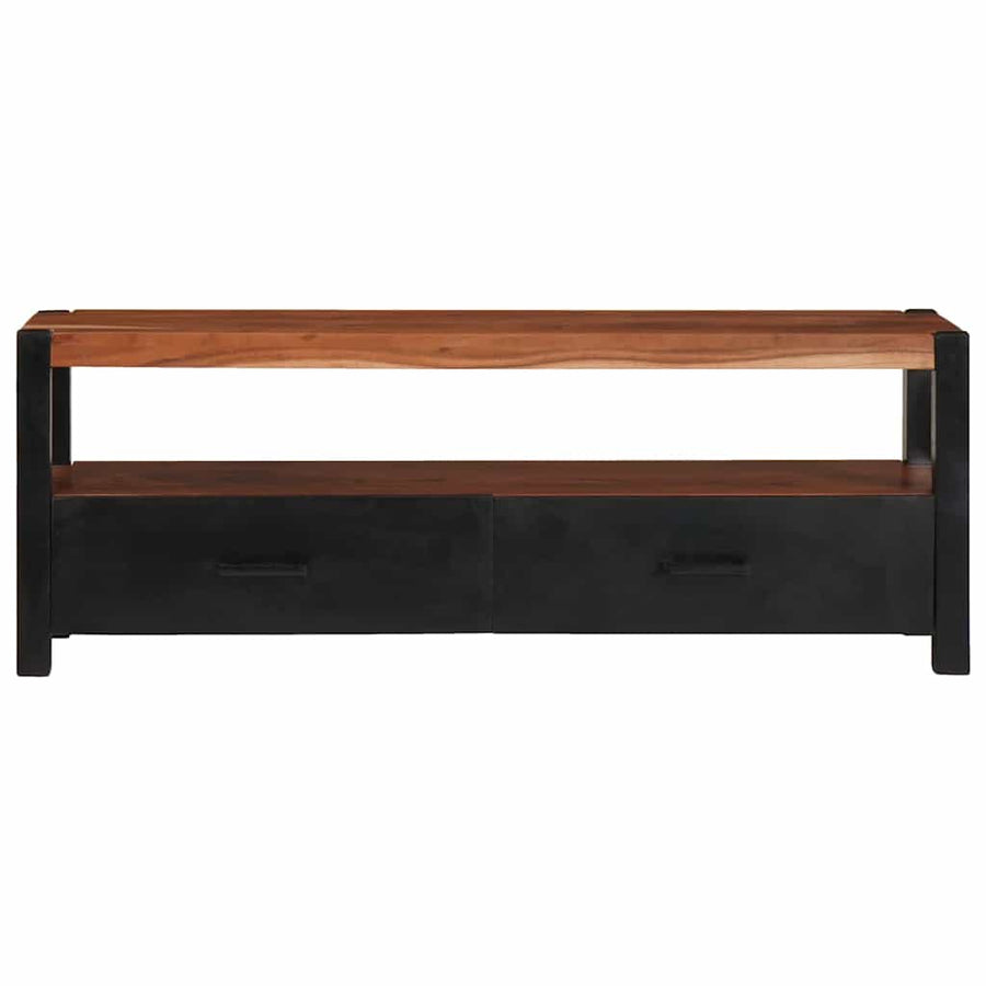 Mediakast met lade Bruin 110 x 30 x 40 cm Massief Acaciahout