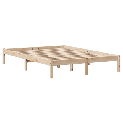 Bed met boekenkast zonder matras massief grenenhout 150x200 cm