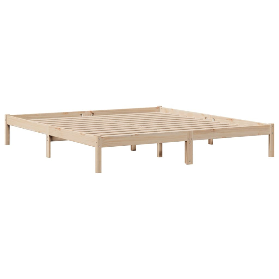Bed met boekenkast zonder matras massief grenenhout 180x200 cm