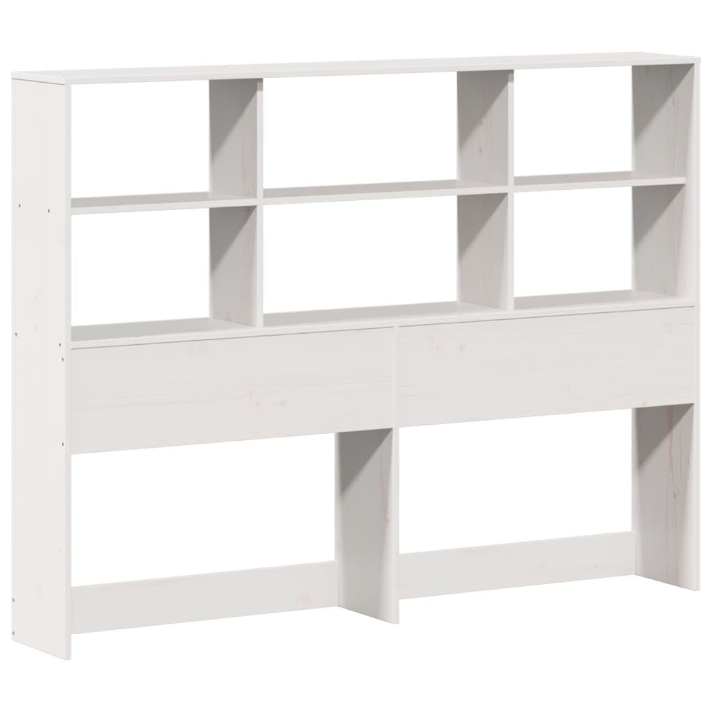 Bed Met Boekenkast Zonder Matras Grenenhout 120 x 200 cm Wit
