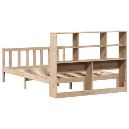 Bed met boekenkast zonder matras massief grenenhout 150x200 cm