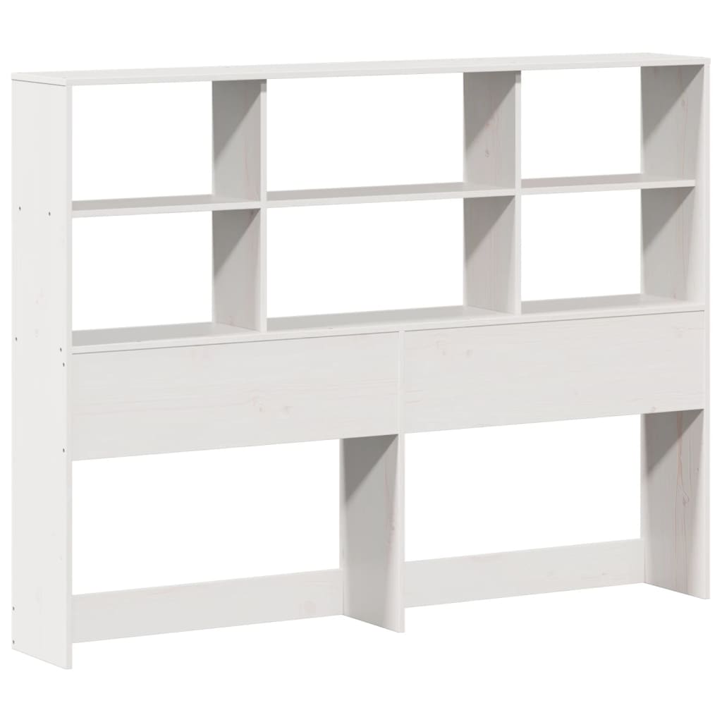 Bed met boekenkast zonder matras grenenhout wit 160x200 cm