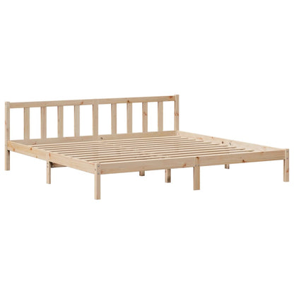 Bed met boekenkast zonder matras massief grenenhout 180x200 cm