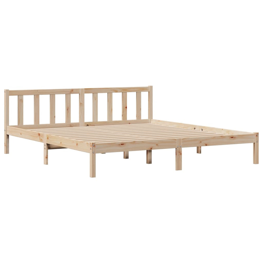 Bed met boekenkast zonder matras massief grenenhout 180x200 cm