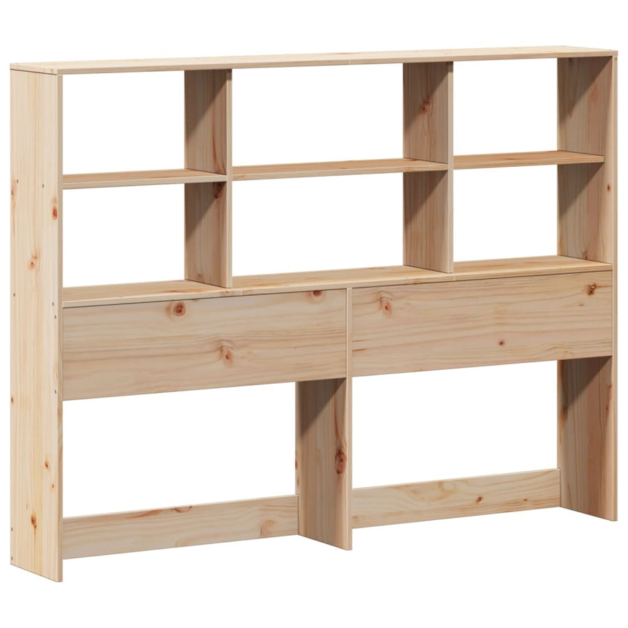 Bed met boekenkast zonder matras massief grenenhout 160x200 cm