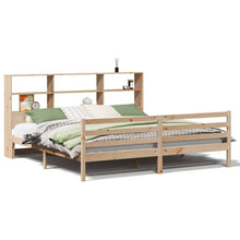 Bed met boekenkast zonder matras massief grenenhout 180x200 cm