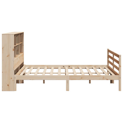 Bed met boekenkast zonder matras massief grenenhout 180x200 cm