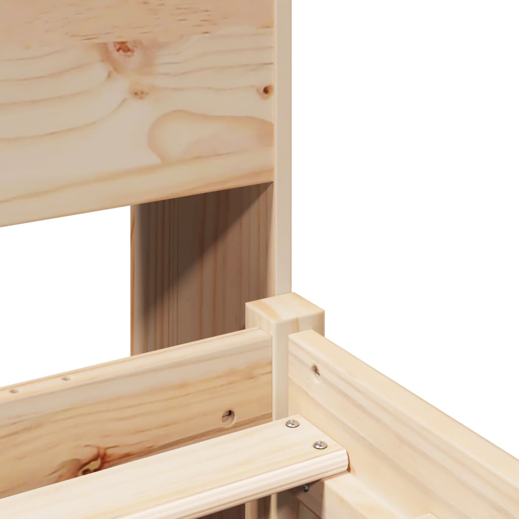 Bed met boekenkast zonder matras massief grenenhout 180x200 cm