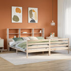 Bed met boekenkast zonder matras massief grenenhout 180x200 cm