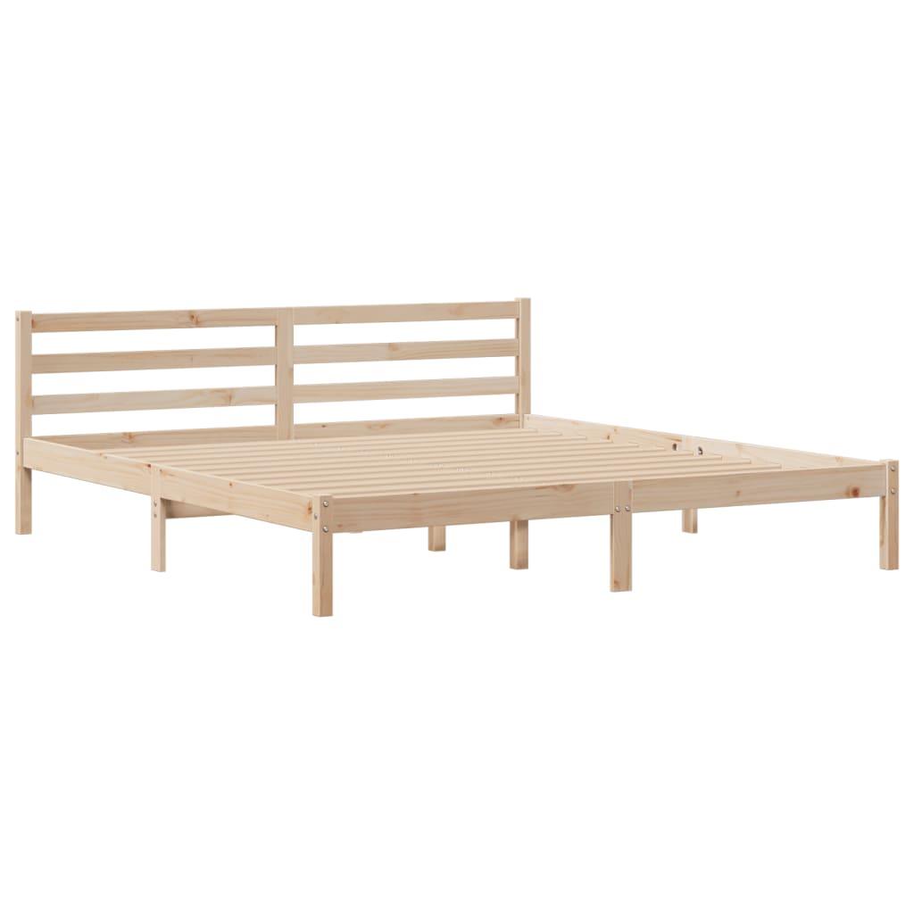 Bed met boekenkast zonder matras massief grenenhout 180x200 cm
