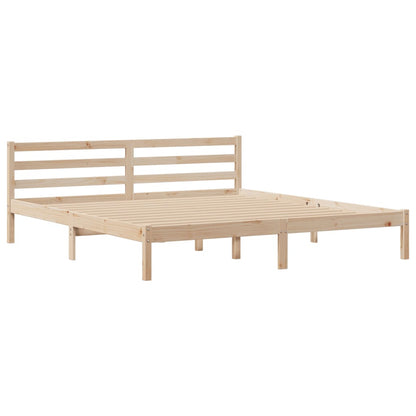 Bed met boekenkast zonder matras massief grenenhout 180x200 cm
