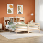 Bed met boekenkast zonder matras massief grenenhout 180x200 cm