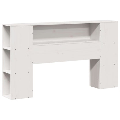 Bed met boekenkast zonder matras grenenhout wit 120x200 cm