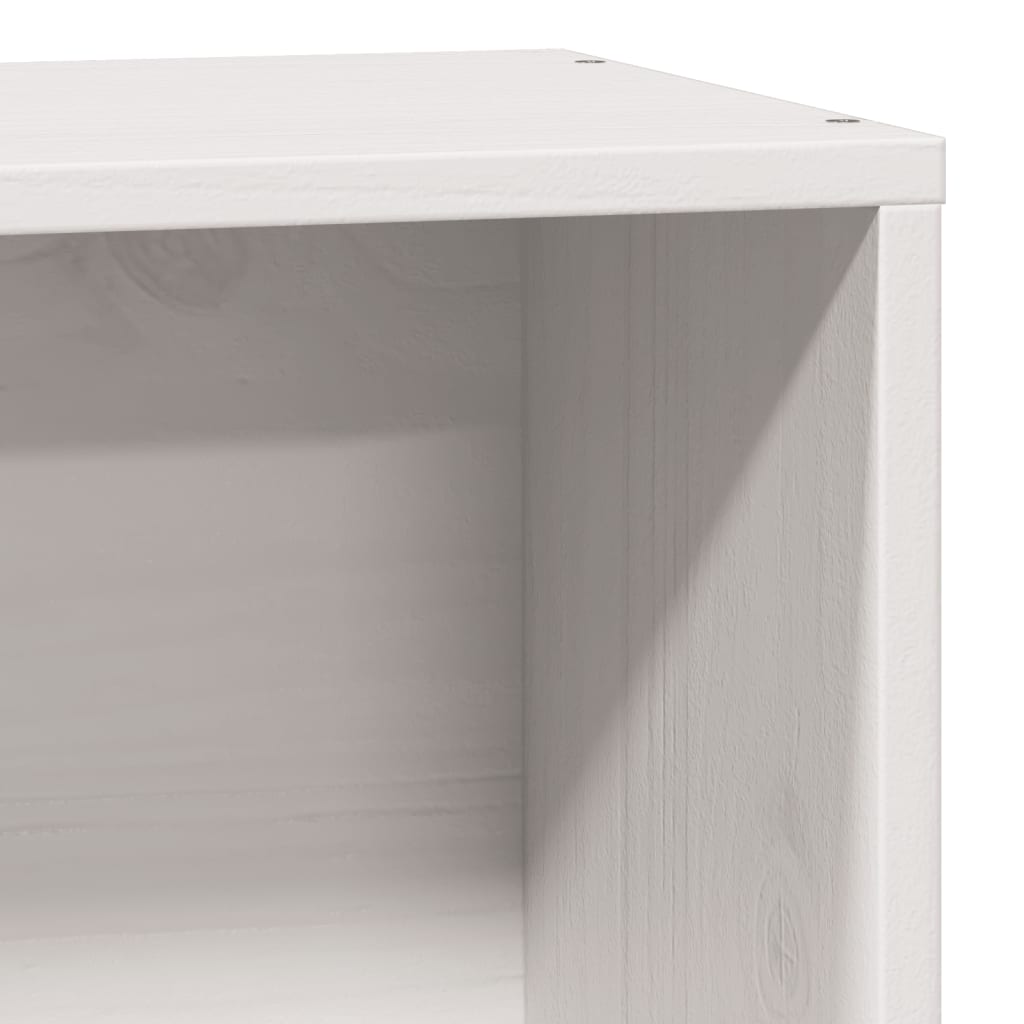 Bed Met Boekenkast Zonder Matras Grenenhout 75 x 190 cm Wit