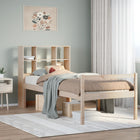 Bed met boekenkast zonder matras massief grenenhout 75x190 cm